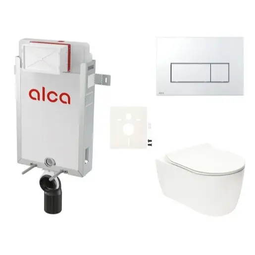 Cenovo zvýhodnený závesný WC set Alca na zamurovanie + WC Glacera Alfa SIKOAA8