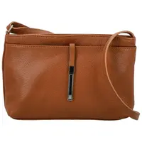 Dámská kožená crossbody kabelka koňaková - Delami Vera Pelle Finni