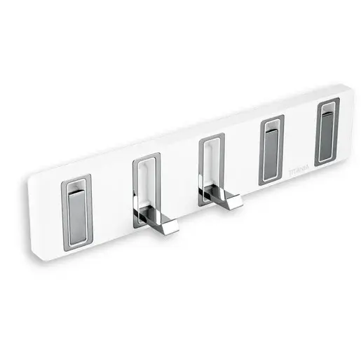 Háčik Novaservis Yacore biela/chróm 65543.4