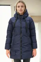 Z9773 DEWBERRY WOMEN'S COAT-NAVY BLUE