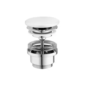 Ravak Flat výpusť k umývadlu biela kov X01919