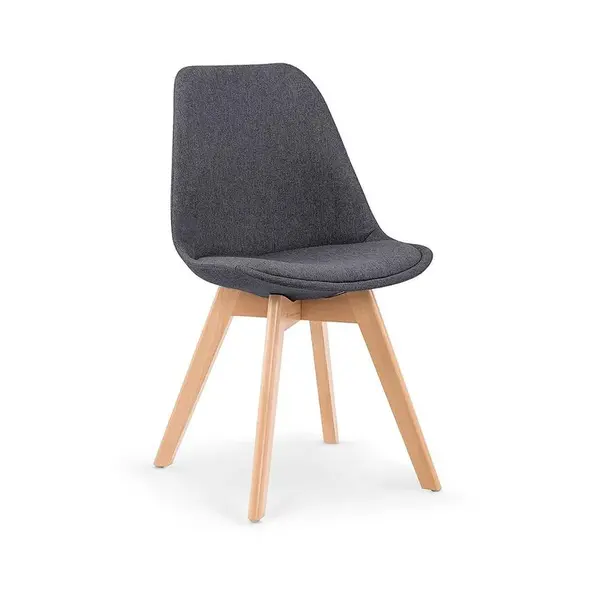 Stolička K303 tkanina/drevo tmavý popol 48x54x83