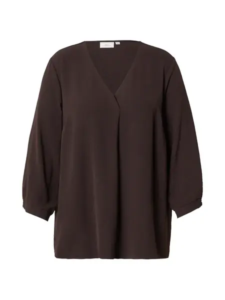 ONLY Carmakoma Blúzka 'CARMETTA'  tmavohnedá