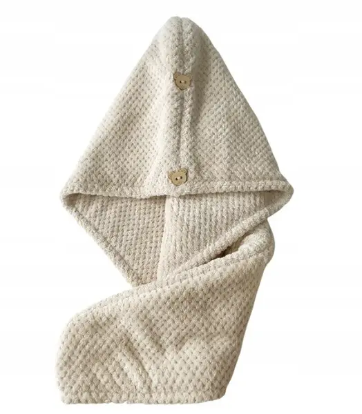 Turban na vlasy HAIRNEST z mikrovlákna, béžový