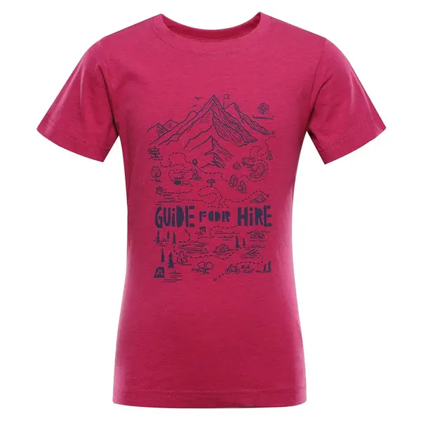 Dětské rychleschnoucí triko alpine pro nogero růžová 140-146