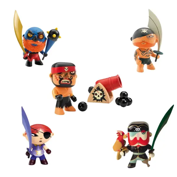 Balíček Arty Toys veľký – piráti Rick a delo & Mary Scarlett & Sam Parrot & Soscar & Tatoo