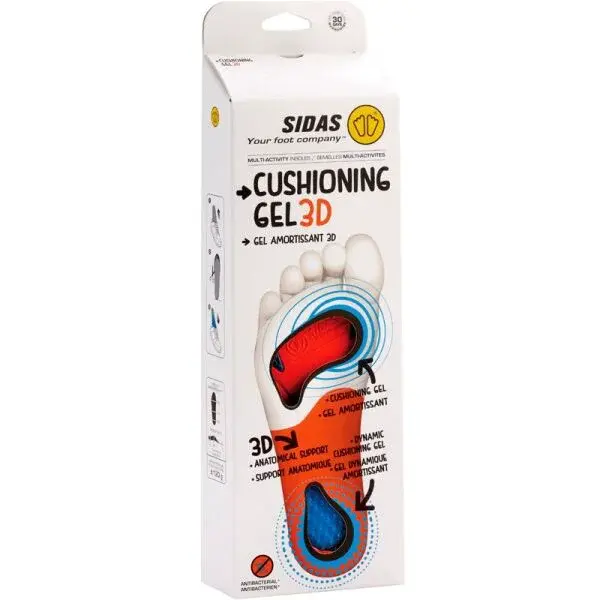 Sidas CUSHIONING GEL 3D Gelové vložky do bot, modrá, velikost