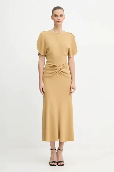 Šaty Victoria Beckham zelená barva, midi, 1425WDR005227C