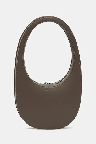 Kožená kabelka Coperni Swipe hnědá barva, COPBA01F6004