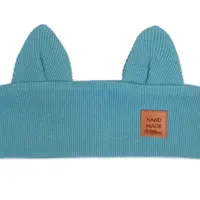 Baby Nellys Čelenka Cat s oušky pro děti Hand Made - mořská 6-12m