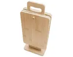 Kuchyňská prkénka (4 ks) ve stojanu Bambus 22x14 cm