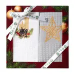 Kuchyňský ručník sada 2 ks 50x70 cm bílý/šedý