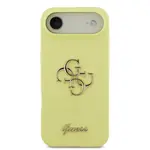 Zadní kryt Guess Liquid Silicone 4G Metal Logo pro Apple iPhone Air, žlutá