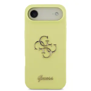 Zadní kryt Guess Liquid Silicone 4G Metal Logo pro Apple iPhone Air, žlutá