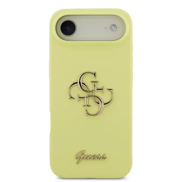 Zadní kryt Guess Liquid Silicone 4G Metal Logo pro Apple iPhone Air, žlutá
