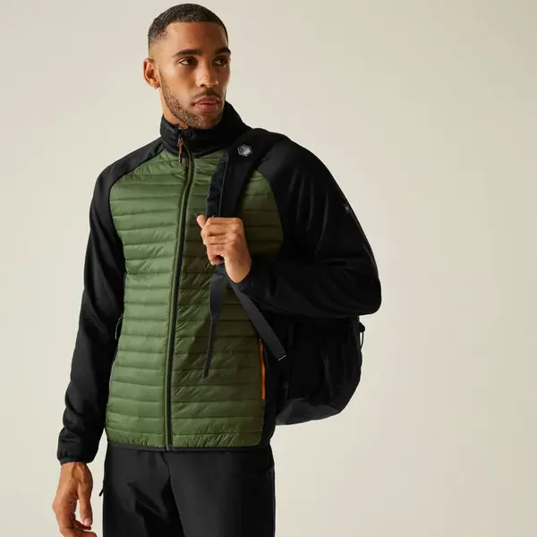 Pánská hybridní bunda regatta clumber zelená/černá xxl