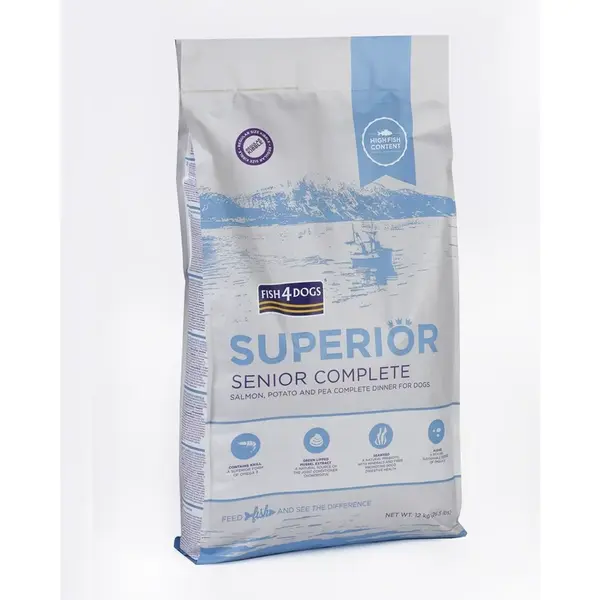 Fish4Dogs Granule velké pro starší psy Superior losos s bramborami 12 kg
