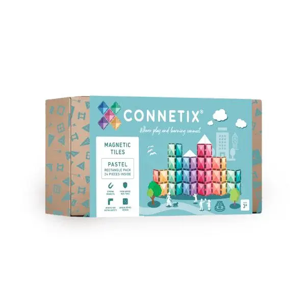 CONNETIX® Pastel Rectangle Pack magnetická stavebnice 24 ks