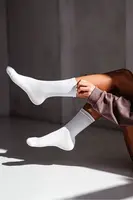 Milena Dámské ponožky s proužkem bílé