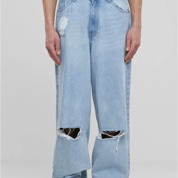 Pánské džíny Heavy Unce Knee Cut Baggy modré