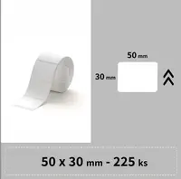 Niimbot 1ED00382702, 50x30mm, 225ks, bílé samolepicí štítky