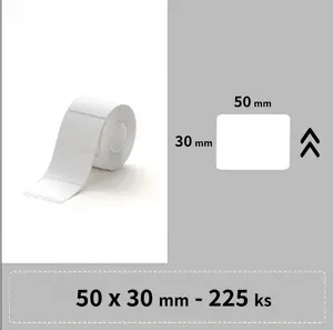 Niimbot 1ED00382702, 50x30mm, 225ks, bílé samolepicí štítky