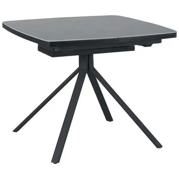 Novel JÍDELNÍ STŮL, šedá, černá, 90-130/90/76 cm