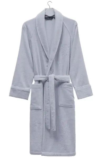 Modalový unisex župan DELUXE S Světle modrá