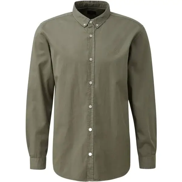 s.Oliver QS LONG-SLEEVED NOOS Pánska košeľa, khaki, veľkosť