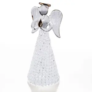 Skleněná andělka 12 cm