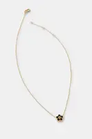 Pozlacený náhrdelník Tory Burch Kira Enamel Flower 147287-720