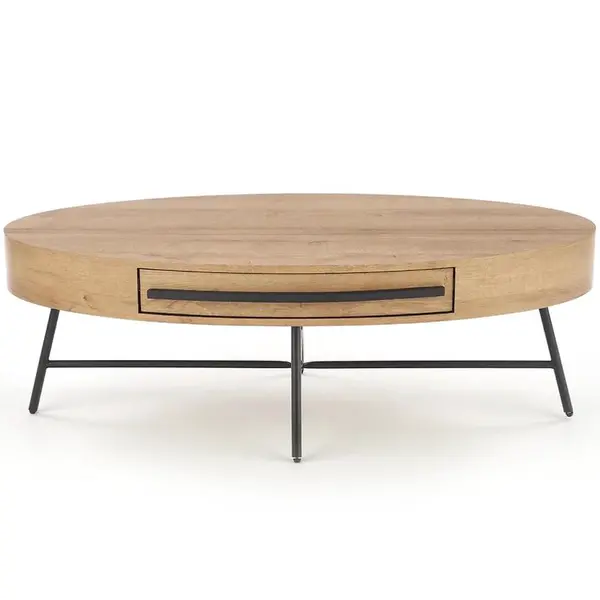 Konferenční stolek Carolina dub zlatá/černá