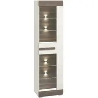 Vitrína Blanco 55 cm, borovice sněžná / new grey