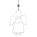 Kovový závěsný anděl 8.5x12 cm