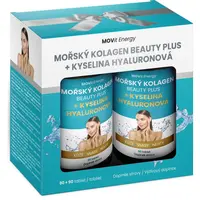 Movit Energy Mořský kolagen Beauty Plus s kyselinou hyaluronovou dárková sada krásné vlasy, nehty a pokožka