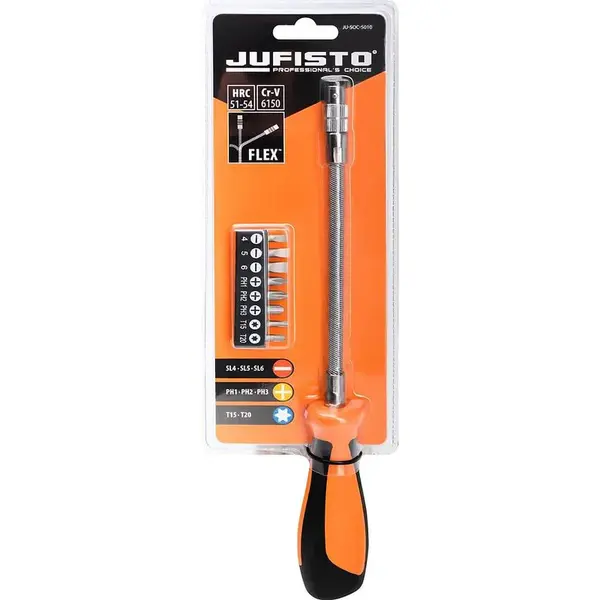 Šroubovák Jufisto flexibilní s 8ks bitů