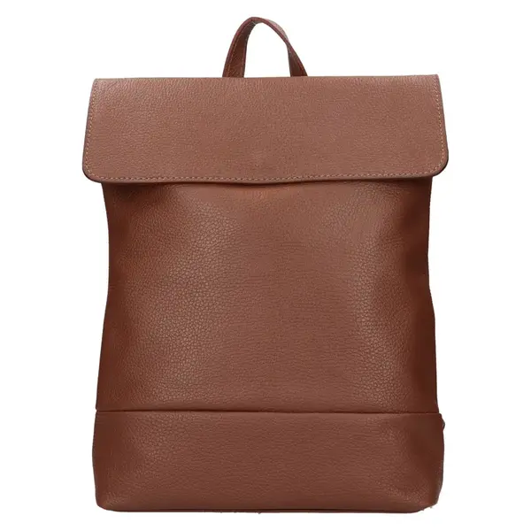 Dámský kožený batoh Italia Jenny - hnědá
