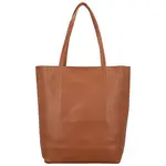 Trendy dámská kožená kabelka na rameno Sascha, koňaková