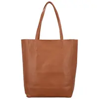 Trendy dámská kožená kabelka na rameno Sascha, koňaková