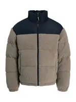 JACK & JONES Zimná bunda 'JCOFlare'  brokátová / čierna