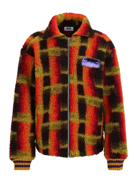 GCDS Prechodná bunda  zelená / svetlofialová / oranžová / čierna