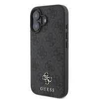 Zadní kryt Guess PU 4G Small Metal Logo MagSafe pro Apple iPhone 16, šedá