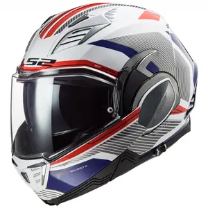 Překlopná moto přilba LS2 FF900 Valiant II Revo P/J White Red Blue XS (53-54)