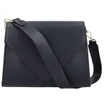 Dámska kožená kabelka na rameno tmavo modrá - Delami Charlien