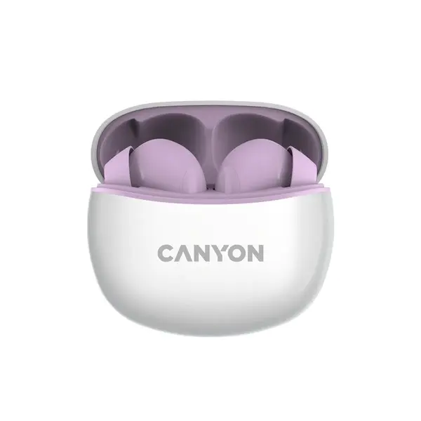 Canyon Bezdrátová stereo sluchátka True Wireless TWS-5 šeříková