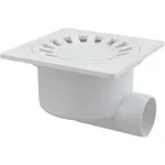 Alcadrain Podlahová vpusť 150 x 150/50 mm bočná mriežka biela