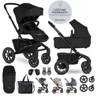 EASYWALKER Kočárek kombinovaný Jimmey Pepper Black XXL AIR + RWS