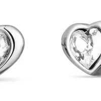 Vuch Blyštivé ocelové náušnice Srdíčka Myheart Silver