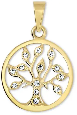 Soliter Zlatý přívěsek Strom života s krystaly 249 001 00442
