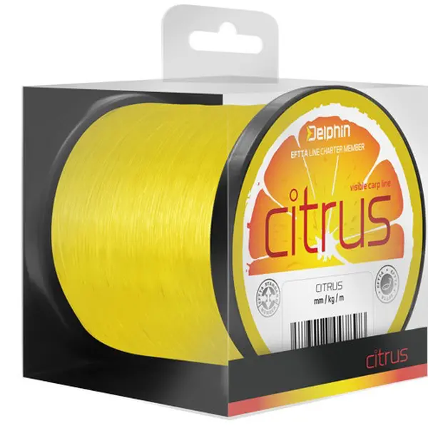 Delphin vlasec citrus žlutý - průměr 0,28 mm / nosnost 5,9 kg / návin 1200 m